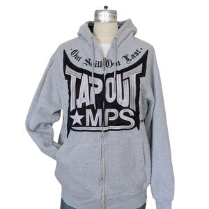 Tapout MPS Vintage Style Full Zip Hoodie Mens Size XL Logo MMA Y2K